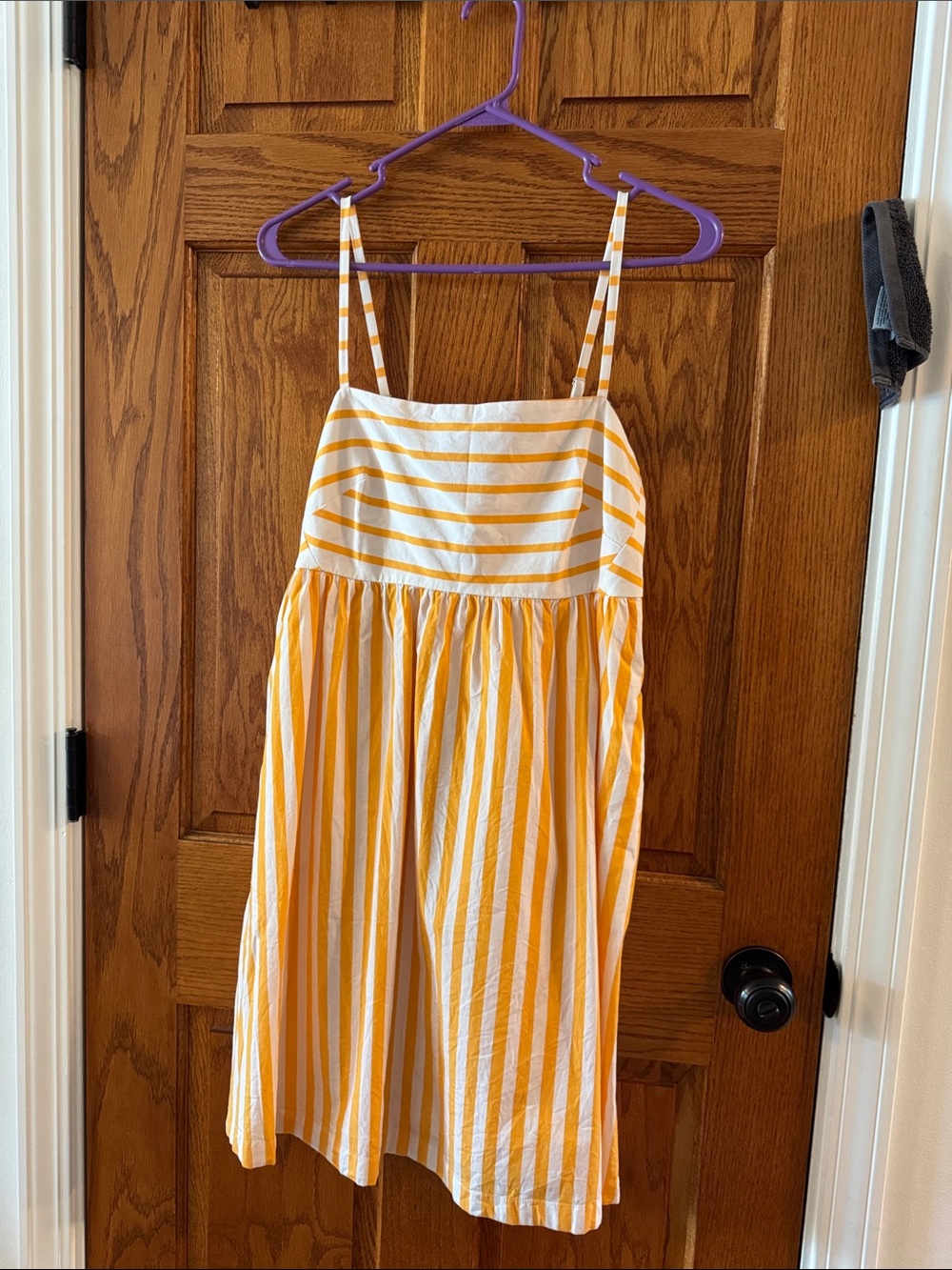 J. Crew Yellow and White Striped Mini Sundress